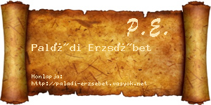 Paládi Erzsébet névjegykártya